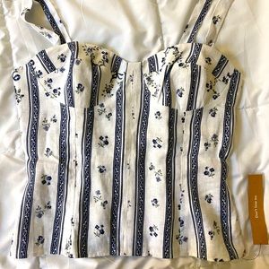 Summer linen tank corset style